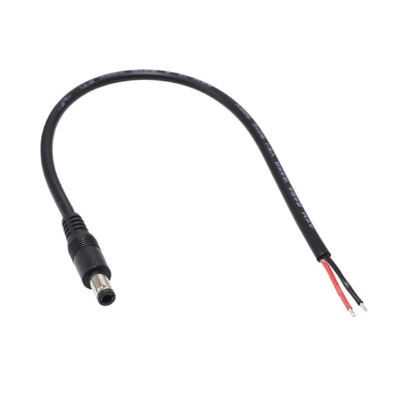 Power Pigtail Cable, 2 Pin Plug Connector 6.3mmx3.0mm Male Plug to Bare Wire Open End Power Wire Supply Repair