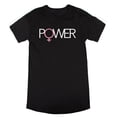 thumbnail image 1 of Power Pink Crew Neck Short Sleeve Women's Black Night Shirt
-Medium, 1 of 2