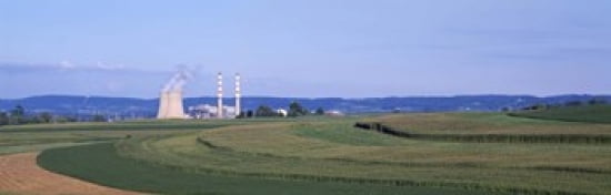 Power Plant Energy Canvas Art - Panoramic Images (36 x 12)