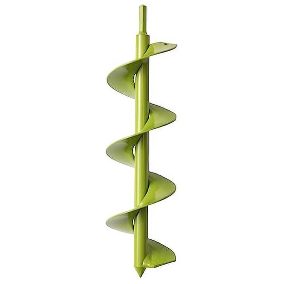 Power Planter DIY Guru Garden Drill Auger Bit (3"x12") - Designed for Planting, Digging Holes, Paint Mixing, and Home Projects - Made of Steel with a 3/8" Non-Slip Hex Drive (Lime Green)