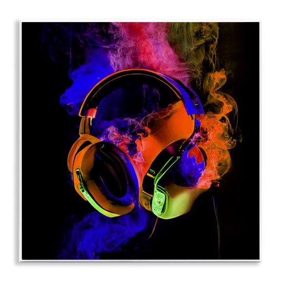 Power Play Headphones Wall Plaque Art, design by Sasha
