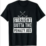 Power Play Perfection: Ice Hockey Player Straight Outta The Penalty Box Tee