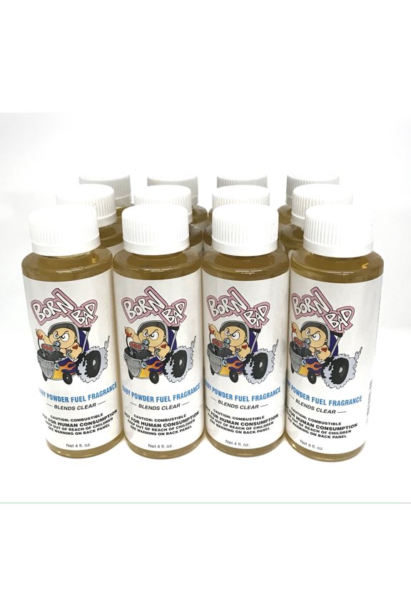 Lubricants-12 PACK BABY POWDER Fuel Fragrance for Car, Motorcycle, ATV, IMCA - 4 fl oz
