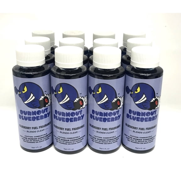 Power Plus Lubricants-12 PACK BLUEBERRY Fuel Fragrance for Car, Motorcycle, ATV, IMCA - 4 fl oz