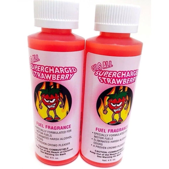Power Plus Lubricants-2 PACK STRAWBERRY Fuel Fragrance for Car, Motorcycle, ATV, IMCA - 4 fl oz