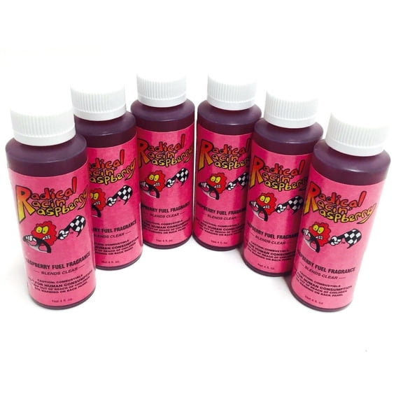 Power Plus Lubricants-6 PACK RASPBERRY Fuel Fragrance for Car, Motorcycle, ATV, IMCA - 4 fl oz