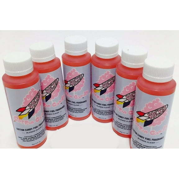 Power Plus Lubricants-6 Pack Cotton Candy Fuel Fragrance for Car, Motorcycle, ATV, IMCA - 4 fl oz