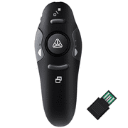 Power Point Clicker USB Wireless 2.4 GHz Remote Control Presentation with Laser Pointer for Windows & MacBook, Laptop