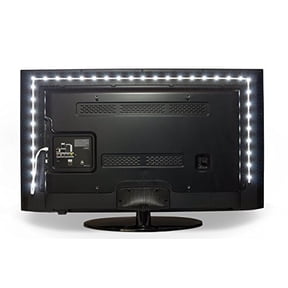 Power Practical LED Lights for TV Backlight - Luminoodle, USB Powered TV LED Light Strip with Bias Ambient Lighting, True White, Size (30"-40 TV)