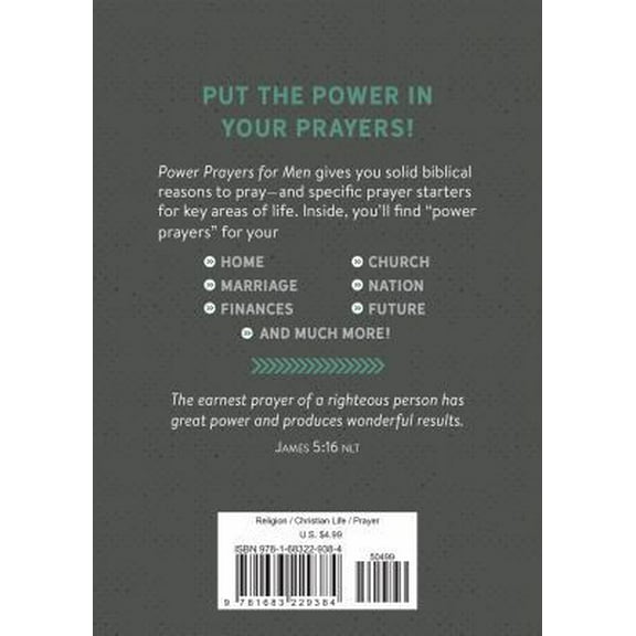 Pre-Owned Power Prayers for Men (Paperback) 168322938X 9781683229384