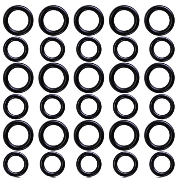 Power Pressure Washer O-Rings for Quick Couplers - Rubber, High Temp, Easy Install, Black