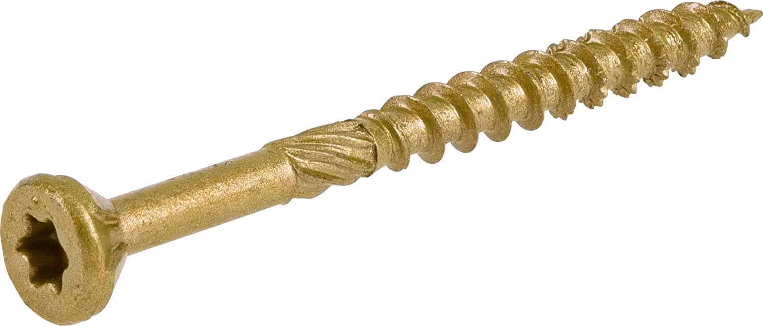 Power Pro 967786 Wood Screws, #8 x 2", Premium Outdoor Deck Screws, Rust Resistant, Epoxy Coated Bronze, 3000pcs Tub