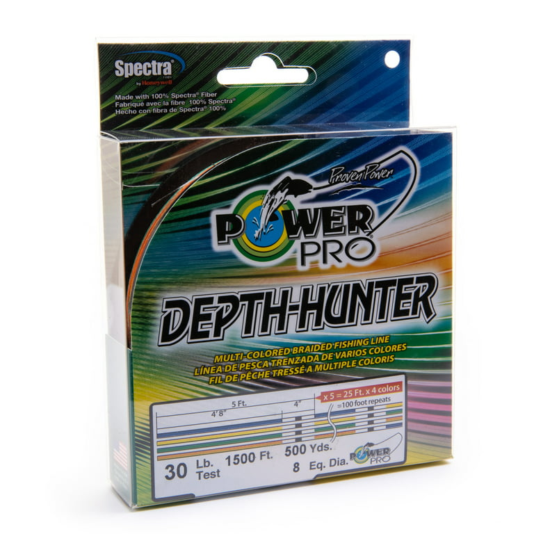 Power Pro Depth Hunter Braid Marked Fishing Line 50lb 1000' 333yd