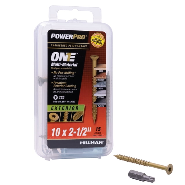 Power Pro Exterior Multi-Material Screws, #10 x 2-1/2