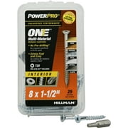 Power Pro One Interior Flat-Head Multi-Material Screws (#8 x 1-1/2") - 17 Pieces