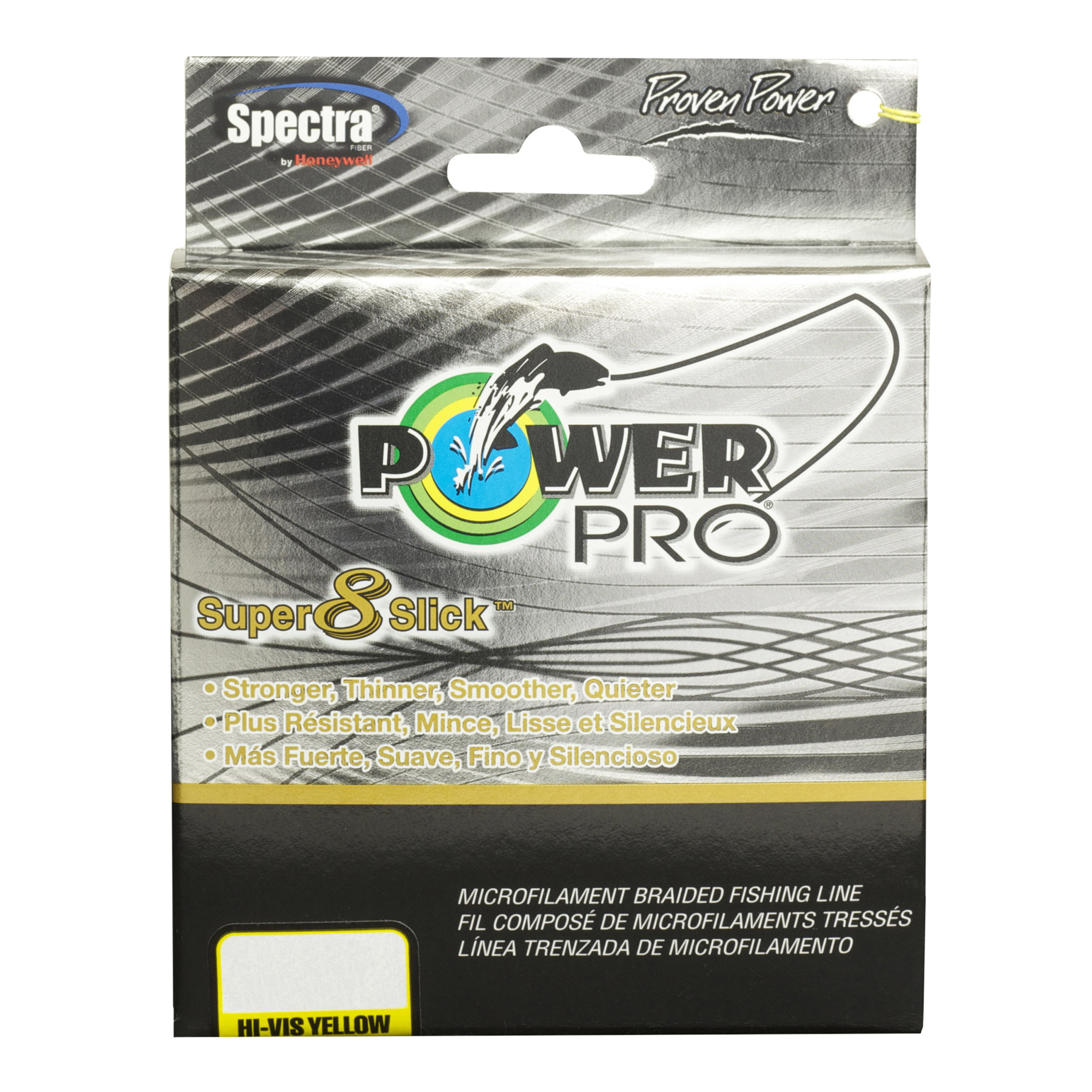 Power Pro PowerPro Super 8 Slick Braided Line 150 Yards, 15 lbs Tested,  0.008 Diameter, Hi-Vis Yellow