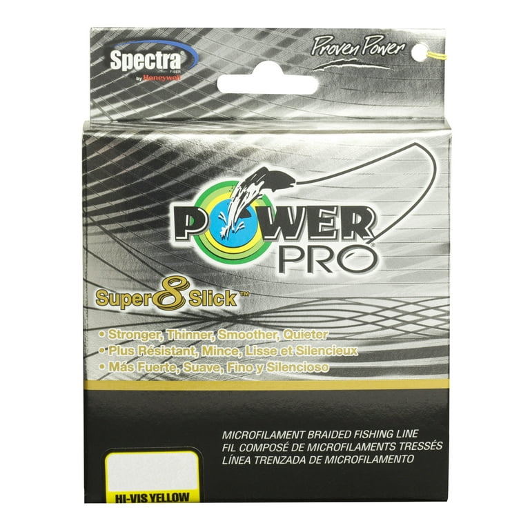 Power Pro PowerPro Super 8 Slick Braided Line 300 Yards, 20 lbs Tested,  0.009 Diameter, Hi-Vis Yellow 