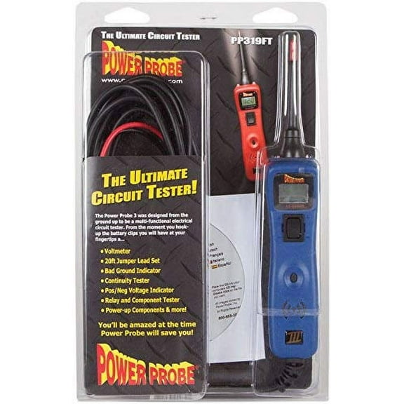 Power Probe III Clamshell - Blue PP3CSBLU Car Automotive Diagnostic Test Tool, Digital Volt Meter, AC/DC Current Resistance, Circuit Tester