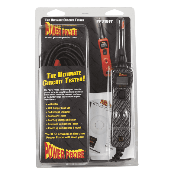Power Probe III Clamshell - [Car Automotive Diagnostic Test Tool, Digital Volt Meter, AC/DC Current Resistance, Circuit Tester] (Carb)