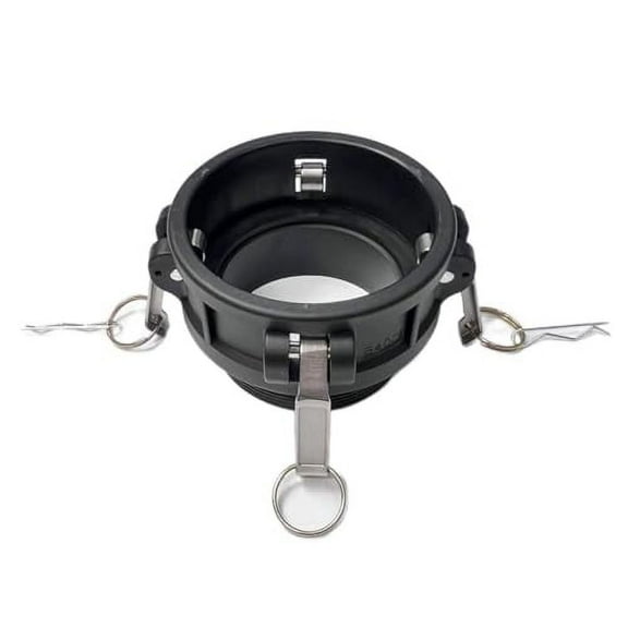 Power Products Polypropylene Type B Cam and Groove Couplings / 4-Inch Quick Connect & Disconnect Fittings/Hose Camlock Fittings-4" Female Camlock Adapter Coupler Plug x 4" Male NPT Thread (4")