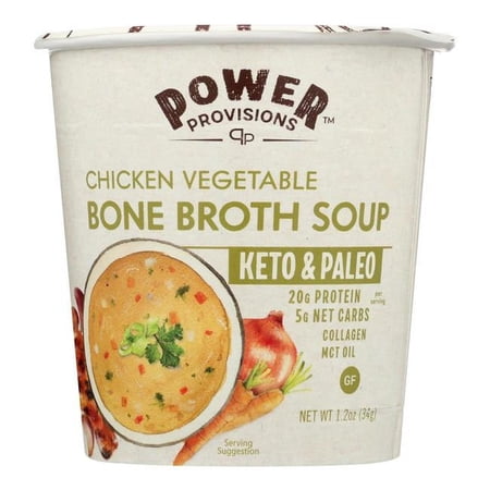 Power Provisions 1.2 oz Chicken Vegetable Bone Broth Soup