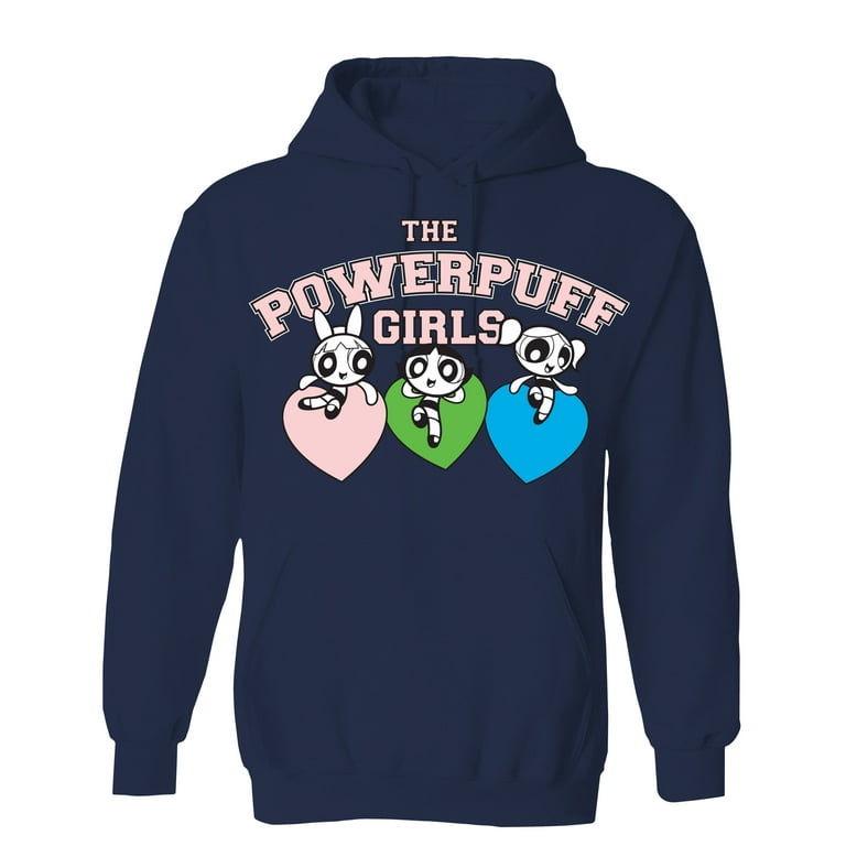 Power Puff Girls Hero Time Graphic Hoodies for Men and Women (Navy