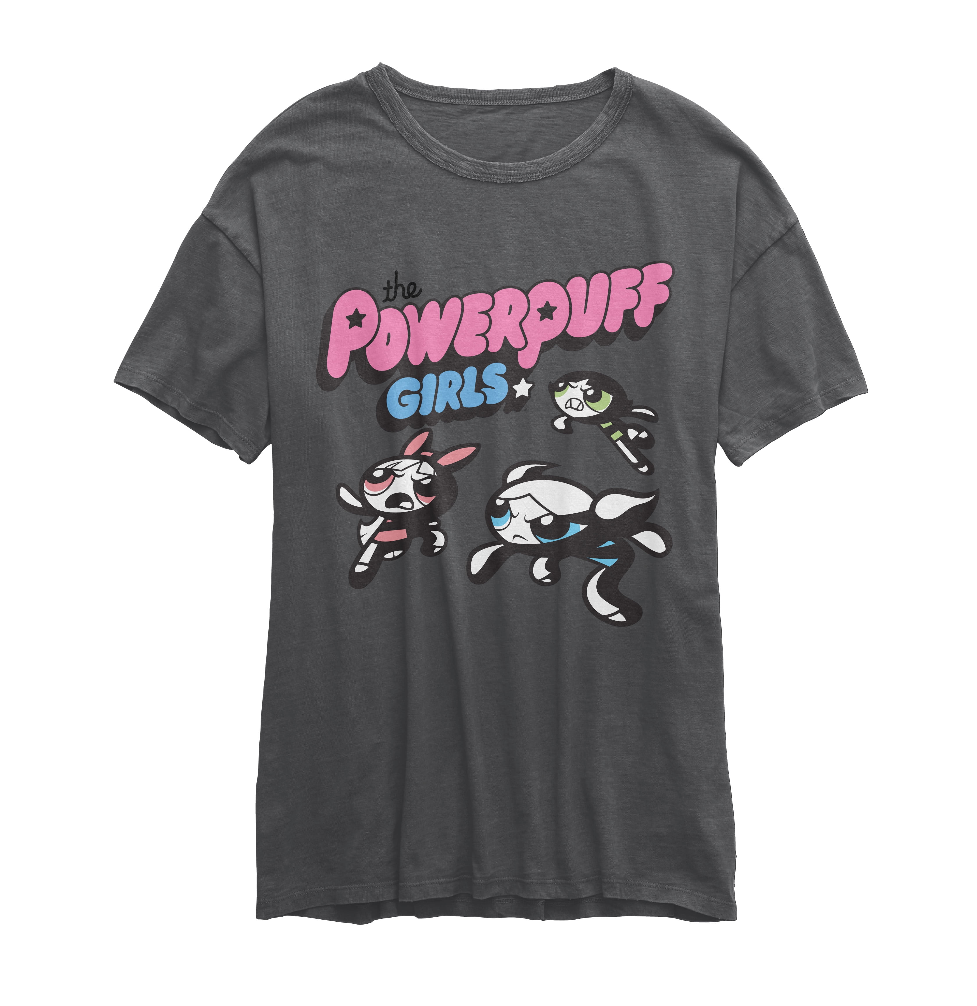 Powerpuff Girls The Girls Mens and Womens Short Sleeve T-Shirt (Black,  S-XXL) 