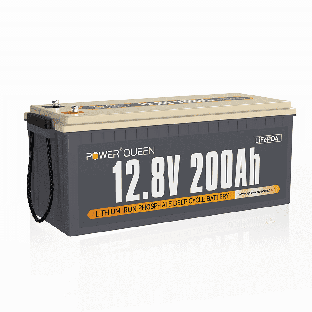Power Queen 12V (12.8V) 200Ah LiFePO4 Battery 2560Wh 15000+ Cycles for Solar RV Camper Marine Off-Grid