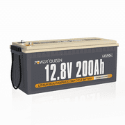 Power Queen 12V 12.8V 200Ah LiFePO4 Battery 2560Wh 15000+ Cycles for Solar RV Camper Marine Off-Grid