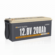 Power Queen 12V 12.8V 200Ah LiFePO4 Battery 2560Wh 15000+ Cycles for Solar RV Camper Marine Off-Grid
