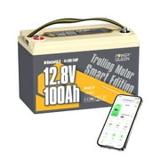 Power Queen 12V 100Ah Group 31 Bluetooth LiFePO4 Battery for Solar, RV ,Marine ,Camping,Off grid