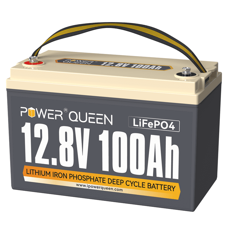 Power Queen 12V 100Ah LiFePO4 Lithium Battery Deep Cycle with 100A