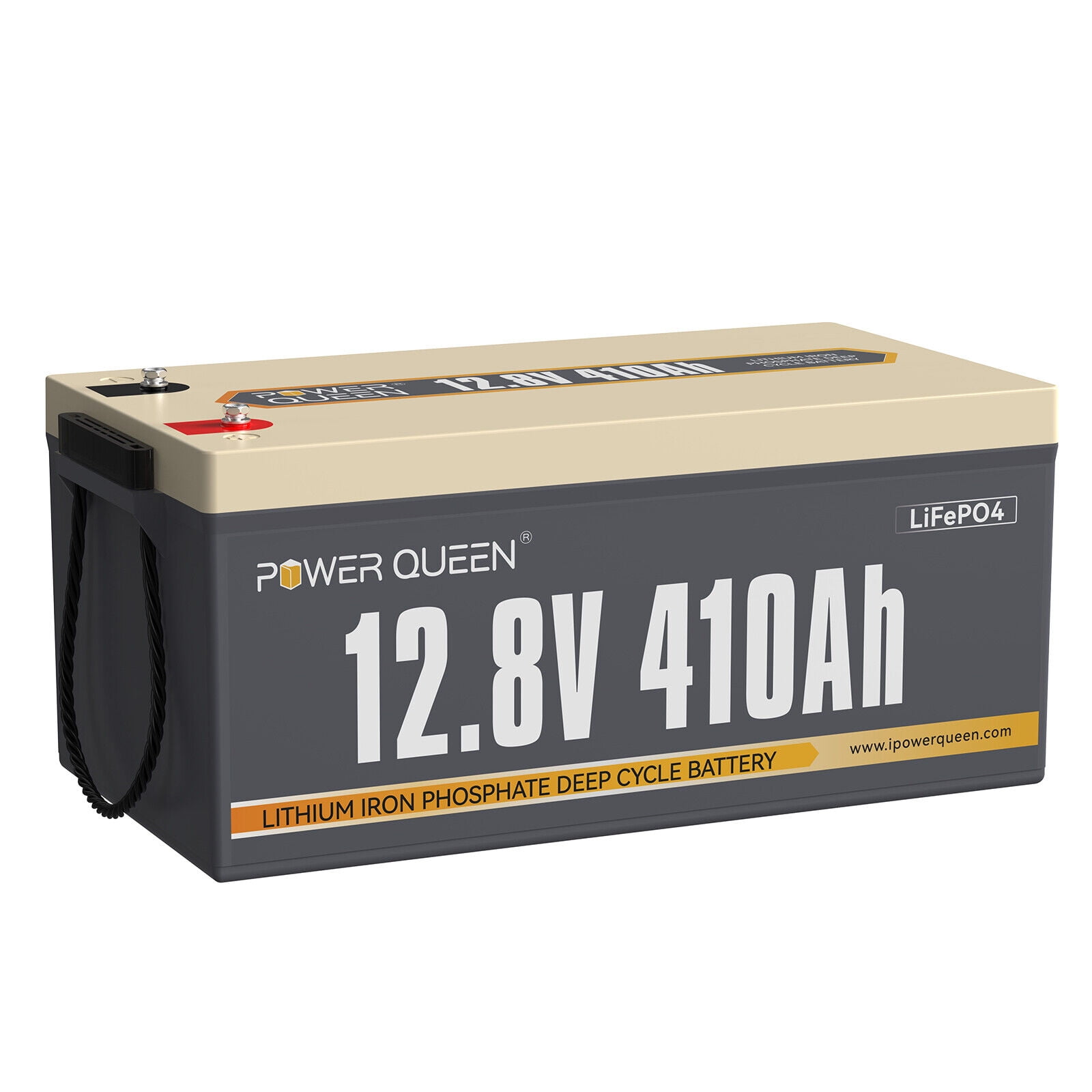 Power Queen 12V 410Ah LiFePO4 Deep Cycle Lithium Battery 250A BMS for Solar Off-Grid RV Home Energy Storage