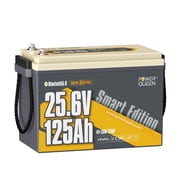 Power Queen 24V 125Ah Lithium Battery, Deep Cycle Marine Battery with Smart Self-Heating & Bluetooth, Perfect for Trolling Motor, RV, off-grid