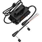 Power Queen 36V 43.8V 25A LiFePO4 Battery Charger IP65 Waterproof Dustproof for 36V LiFePO4 Lithium Battery,LED Display,Perfect for 36Volt Golf Cart,RV, 36V Trolling Motors