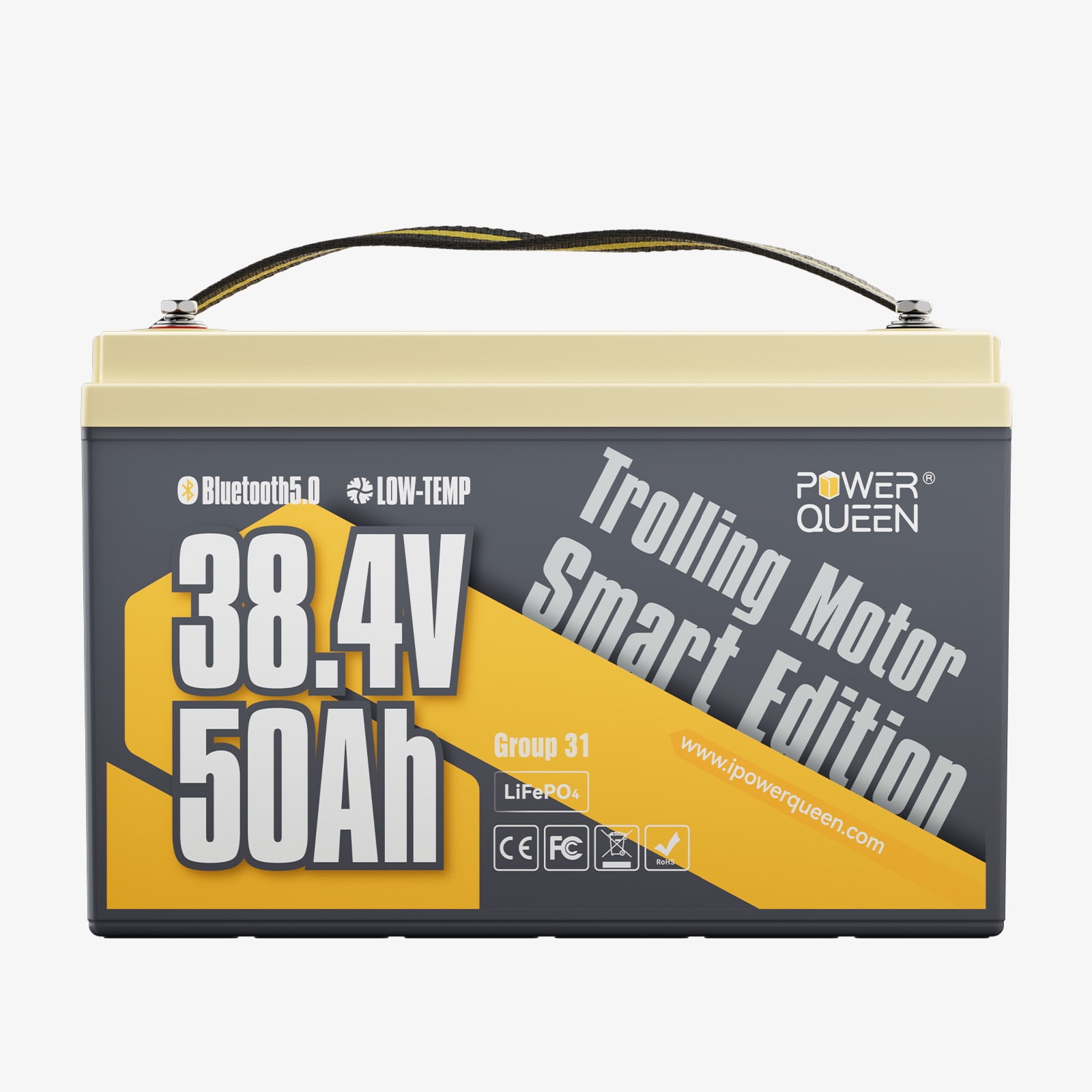LiTime 36V 50Ah LiFePO4 Marine Battery – Group 31, Bluetooth 5.0, 50A BMS, Low-Temp Protection