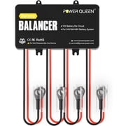 Power Queen Battery Balancer 48V 4*12V Battery Equalizer for 24V/36V/48V Batteries Bank, Supports for LiFePO4/ Lead Acid/Gel/AGM/SLA Perfect for RV Solar Home Off Grid