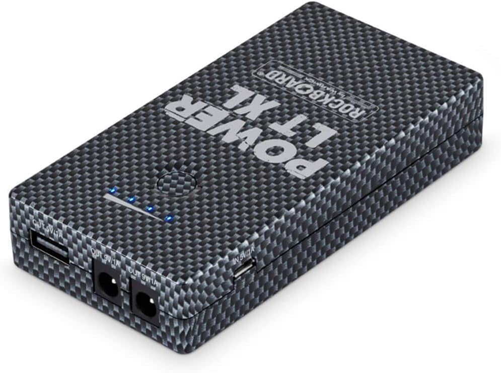 Power RBO LT XL Rechargeable Power Supply for Guitar Effects (Carbon