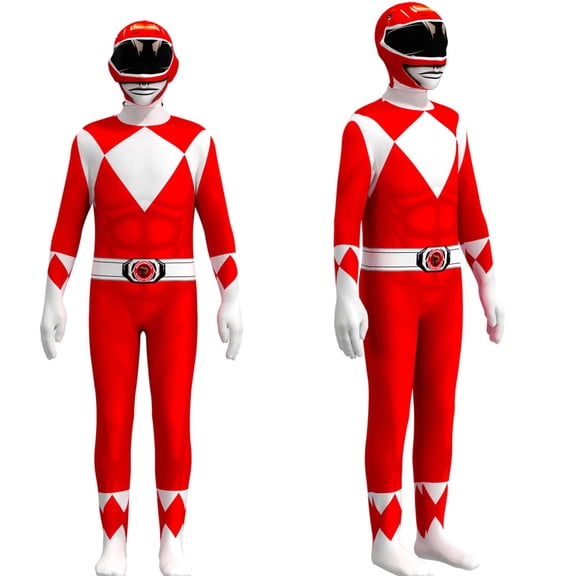 Power Ran gers Cosplay Costumes for Kids Jumpsuit Fancy Dress up costume party Playsuit