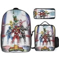 thumbnail image 1 of Power Rang-ers Backpack 3 Piece Set Lightweight Laptop Bag Packpack Lunch Bag Pencil Case Pen Bags, 1 of 8