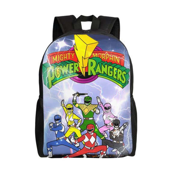 Power Rang-ers Lightweight Backpack Laptop Shoulders Bag Bookbag Daypack Travel Women Men