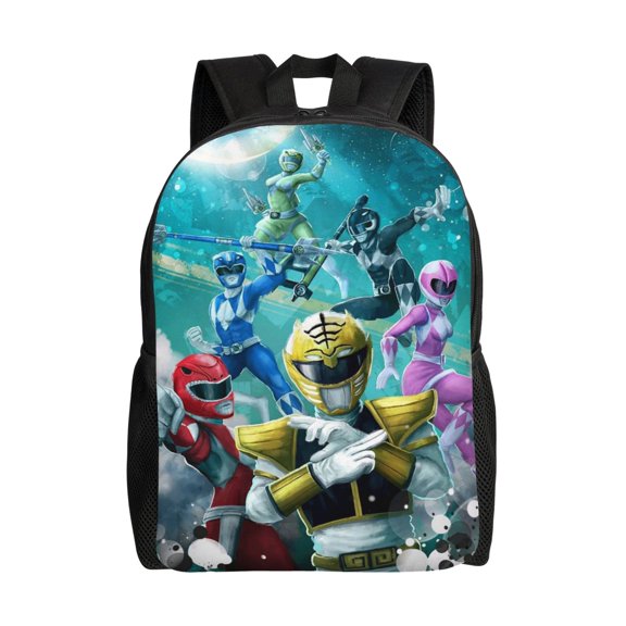 Power Rang-ers Lightweight Backpack Laptop Shoulders Bag Bookbag Daypack Travel Women Men