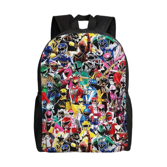 Power Rang-ers Lightweight Backpack Laptop Shoulders Bag Bookbag Daypack Travel Women Men