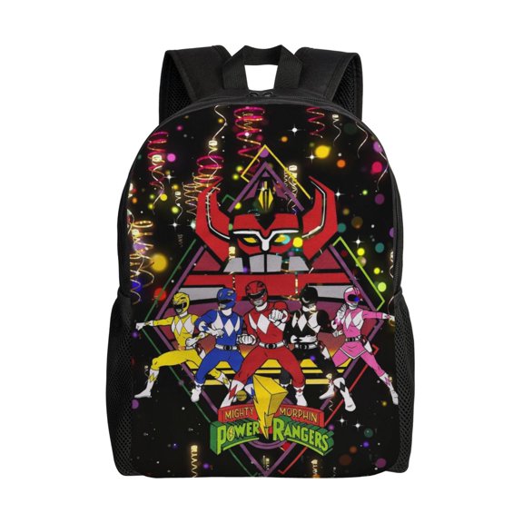 Power Rang-ers Lightweight Backpack Laptop Shoulders Bag Bookbag Daypack Travel Women Men