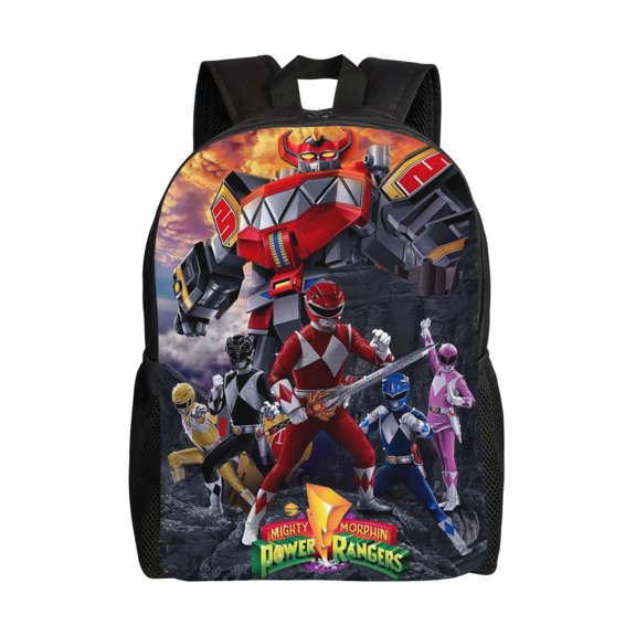 Power Rang-ers Lightweight Backpack Laptop Shoulders Bag Bookbag Daypack Travel Women Men