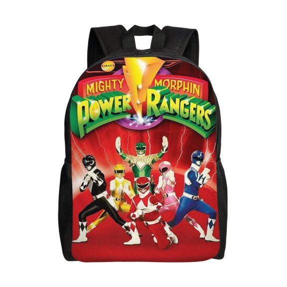 Power Rang-ers Lightweight Backpack Laptop Shoulders Bag Bookbag Daypack Travel Women Men