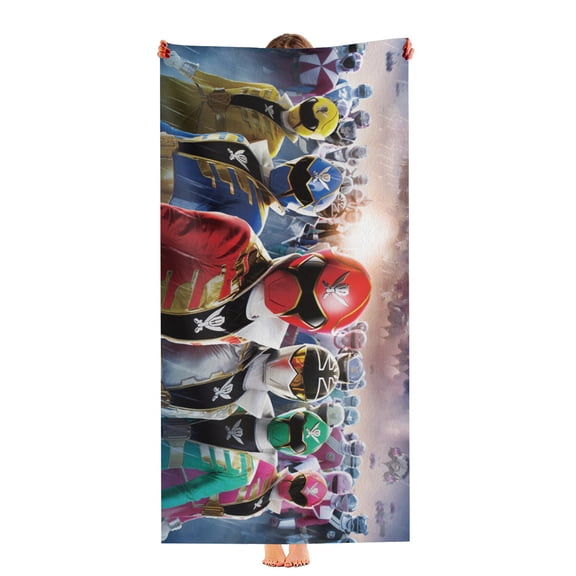Power Ranger Beach Towel 30"x60"for Women Girls Boys Teenager Men Quick Drying Microfiber Birthday Gift