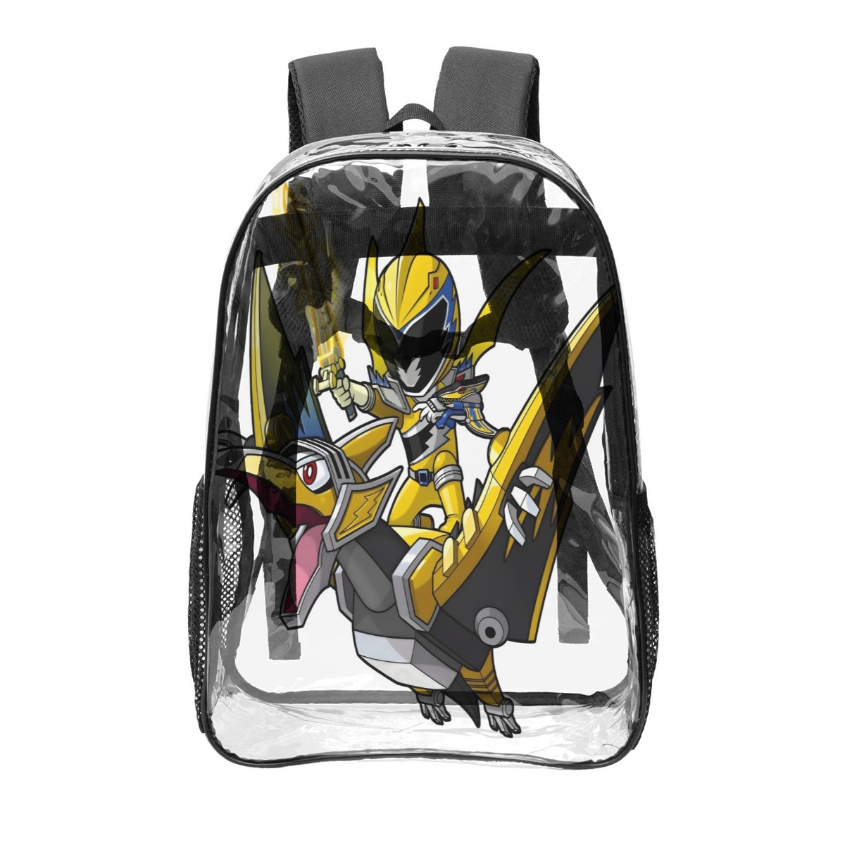 Power Ranger Pattern Transparent Backpack Lightweight And fashionable ...