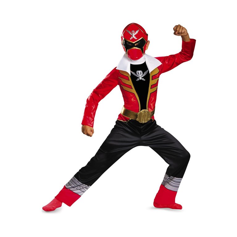 Power Rangers Boys Large L 10 12 Red Costume Dress Up Halloween