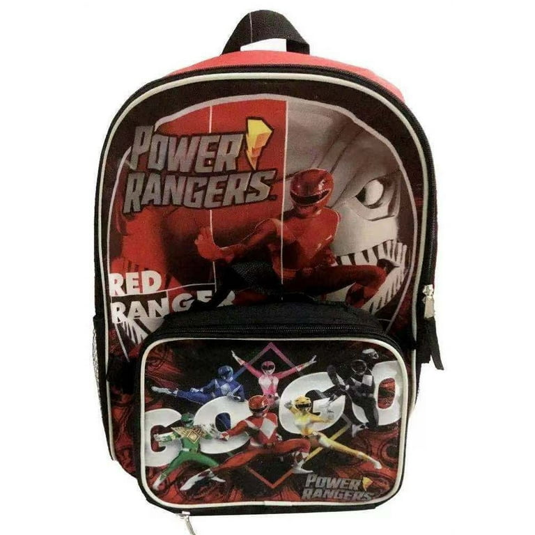 Hasbro by Power Rangers Unisex Detachable Lunchbox Backpack Red Walmart